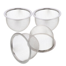 Lot de 4 passoires à thé en acier inoxydable à mailles fines, accessoire de tamisage pour théière.