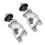 unbranded2Pcs Motor Handlebar Asser Double Mount Universal Bike Handlebars Silver 1