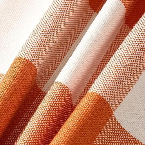 Μαξιλαροθήκες μέσης Burnt Orange Buffalo Plaid Σετ 12x20 2