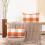 Μαξιλαροθήκες μέσης Burnt Orange Buffalo Plaid Σετ 12x20 5