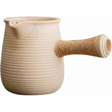 Théière en terre cuite avec poignée latérale – Compatible avec les plaques de cuisson, style Kyusu vintage, idéale pour le camping, la maison