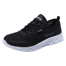 Ediodpoh Herre Sommer Letvægts Åndbar Mesh Sko Løbesko Mesh Sko Snøresko Stor Størrelse Casual Sneakers Sneakers til Herrer Hvid 11.5
