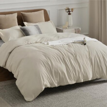 California King Duvet Cover Set Linen Style 3 pcs