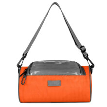 Bike Handlebar Bag Bike Phone Bag Waterproof Mountain Bike Front Bag for Road Mountain Bike Cycling Travel Orange
