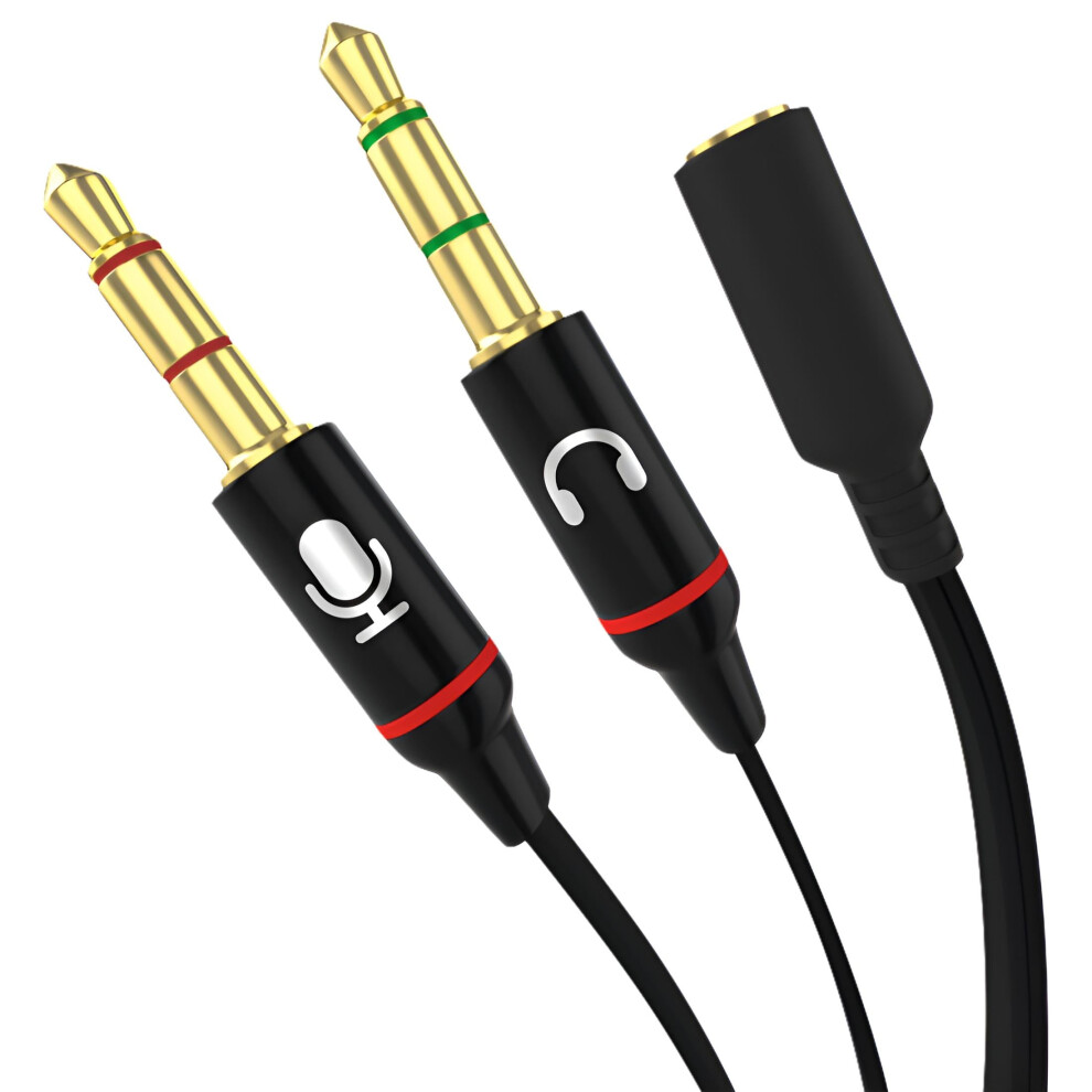 Headphone Splitter For Computer 3.5Mm Female To 2 Dual 3.5Mm Male Headphone Mic Audio Y Splitter Cable Smartphone Headset To Pc Adapter 9149926276784
