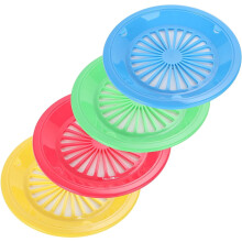8 Pieces Reusable Plastic Paper Plate Holders 10" with Snap-In Grooves Dishwasher Safe, 4 Assorted Colors