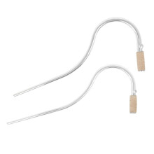 2 Peças de Fagote Banhado A Prata, Braço Curvo, Zarabatana, Braço Longo e Curto, Acessórios para Instrumentos de Sopro