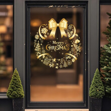 Kerstboom raamsticker met statische hechting, PVC, herbruikbaar1