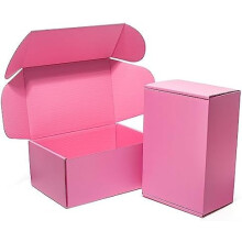 Pink 9x6x4" Shipping Boxes (25 pcs), Tab-Locking Corrugated Mailers for Gifts, Crafts, DVDs – Compatible with Small Business Packaging