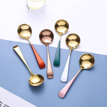3Pcs Pink Golden Spoon For Tea Scoop Loose Tea Home And Restaurant Use