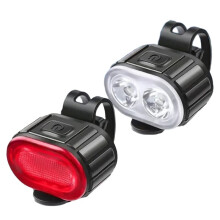 Bicycle Front and Rear Light Set Rechargeable LED Headlight Taillight Portable Floodlight for Road Biking Night Riding