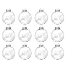 20Pcs Clear Fillable Ornament Balls 10cm Christmas Tree Hanging Pendant