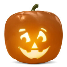 Calabaza Parlante Jabbering Jack: Calabaza Animada con Proyector de Vídeo y Altavoz Incorporados. Adornos de Calabaza Que Hablan y Cantan (EE. UU.)