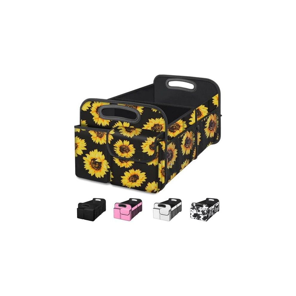 Car Trunk Organizer, Car Storage Organizer With Large Capacity Waterproof Collapsible Trunk Organizer For Car Suv/Jeep/Sedan (Sunflower, Standard) 9327961597617