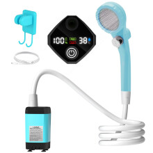 Portable RV Shower Pump Kit with Screen Display, 6000mAh, Adjustable – Compatible with RV & Camp