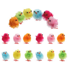 WORGEOUS 18 stuks paasfeestdecoraties mini ornamenten tapijtjes voor slaapkamer kuiken