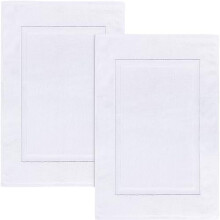 Alfombra de algodón con bandas, tapete de baño, no es una alfombra de baño, 21 x 34 pulgadas, 100 % algodón hilado en anillo, tapete de ducha y