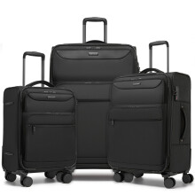 20/24/28Inch Soft Shell 4 Wheels Suitcase Set Lightweight Cabin Hand Luggage