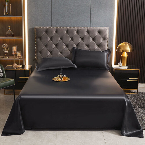 Σετ σεντονιών δύο τεμαχίων από σατέν, σετ σεντονιών 3 τεμαχίων με μεταξωτό