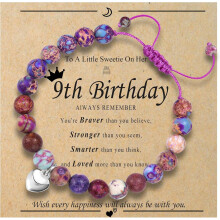 6th 7th 8th 9th 10th 11th 12th 13th Birthday Gifts for Girls Bead Bracelet for Daughter/Granddaughter/Niece/Friends/Sisters