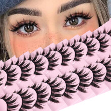 ACDANC10 párů Manga řasy řasy mokrý vzhled japonský make-up husté prodloužení řas maškarní párty řasy, vytvořit nádherný make-up