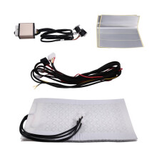Universal Built-in Car Heater Kit 2 Seats Heating Pads 3 Levels Control System Square