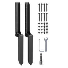 Fence Post Repair Kit,Heavy Duty Steel Fence Post Anchor Ground Spike ,Quick Fix Broken/Leaning Wood Posts(2-Pack)
