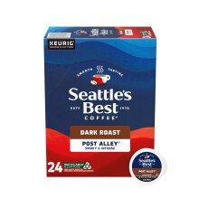 Seattles bästa kaffe, Post Alley, mörkrostade K-Cup-kaffekapslar, 100 % Arabica, 24 kapslar