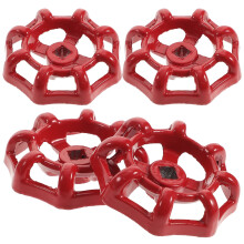 6 Pcs Faucet Handle Outdoor Replacement Water Spigot Round Wheel Handles Gate outside