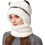 Bear Mask Cap Windproof Plush-Lined Knit Beanie 1pc 1