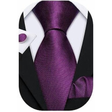Men's Silk Tie Extra Long Solid Color Wedding Necktie