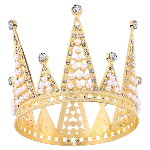 Couronne de mariée décorative FRCOLOR dorée (1 pièce)