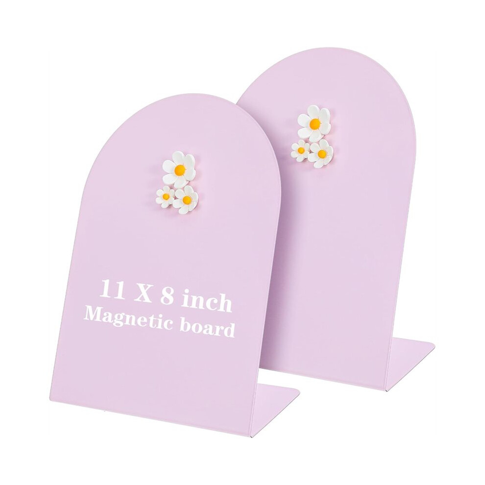 Photos - Dry Erase Board / Flipchart 2 Pcs Magnetic Bulletin Board for Tabletops with 6 Magnets 8x11 Inch Memo Display Easel Stand for Home School