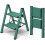 Aluminum 2-Step Ladder Lightweight Folding Stool Green 1