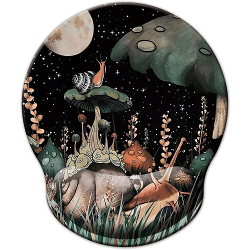 Mousepad ergonômico com apoio de pulso em espuma viscoelástica e base antiderrapante – Compatível com Snail