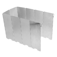 OUNONA Foldable Aluminum Heat Reflector Shield for Patio and Propane Heaters, Windscreen for Camping Stoves and Round Outdoor Heaters