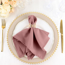 BalsaCircle 20 Pieces 17" Dusty Rose Polyester Luncheon Napkins Wedding