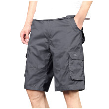 Men's Cargo Shorts Casual Multiple Pockets Half Shorts Pants Sports Elastic Mid-waist Shorts S-4XL