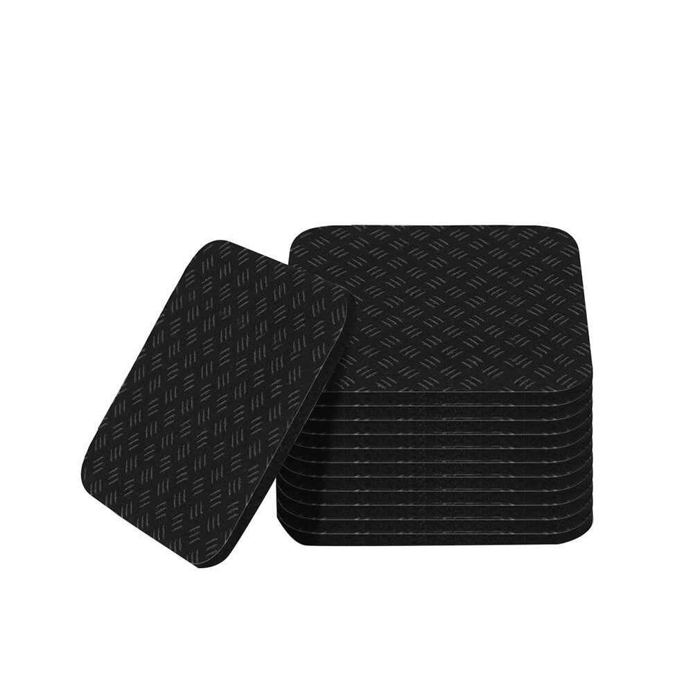 Saudism 12Pcs Silicone Treadmill Mat Pads,Non-Slip Shock Absorbing Pad,Floor Protector For Treadmill Exercise Bike Gym Equipment