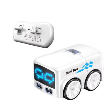 -Bus Télécommandé à Induction Gestuelle, Véhicule Électrique Intelligent, Jouet de Voiture de Dessin Animé Blanc
