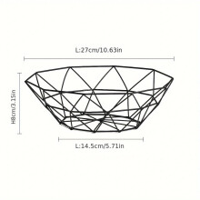 Panier à fruits en fer EASTIN pour salon, table basse, fête – Compatible avec les décorations de Noël et d'Halloween, rangement polyvalent pour