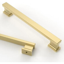 Kitchen Cabinet Handles Brushed Gold 5 Inch 10 Pack