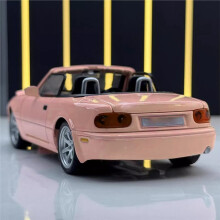 1/32 MX-5 Diecast Speelgoedauto Model met Geluid en Licht, Openslaande Deuren, Miniatuur Verzamelvoertuig, Cadeau voor Jongens