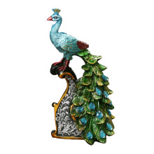Statue de paon, sculpture animale, objet de collection, décoration de table pour bureau (à droite)
