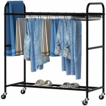 Chariot à pantalons à roulettes avec 30 cintres, étagère peu encombrante sur roulettes pour jeans, pantalons et foulards