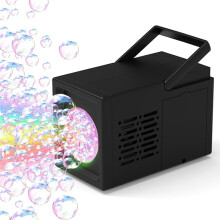 Fully Automatic Bubble Blowing Handheld Electric Bubble Machine Toy Outdoor Birthday Without Battery and Bubble Water A