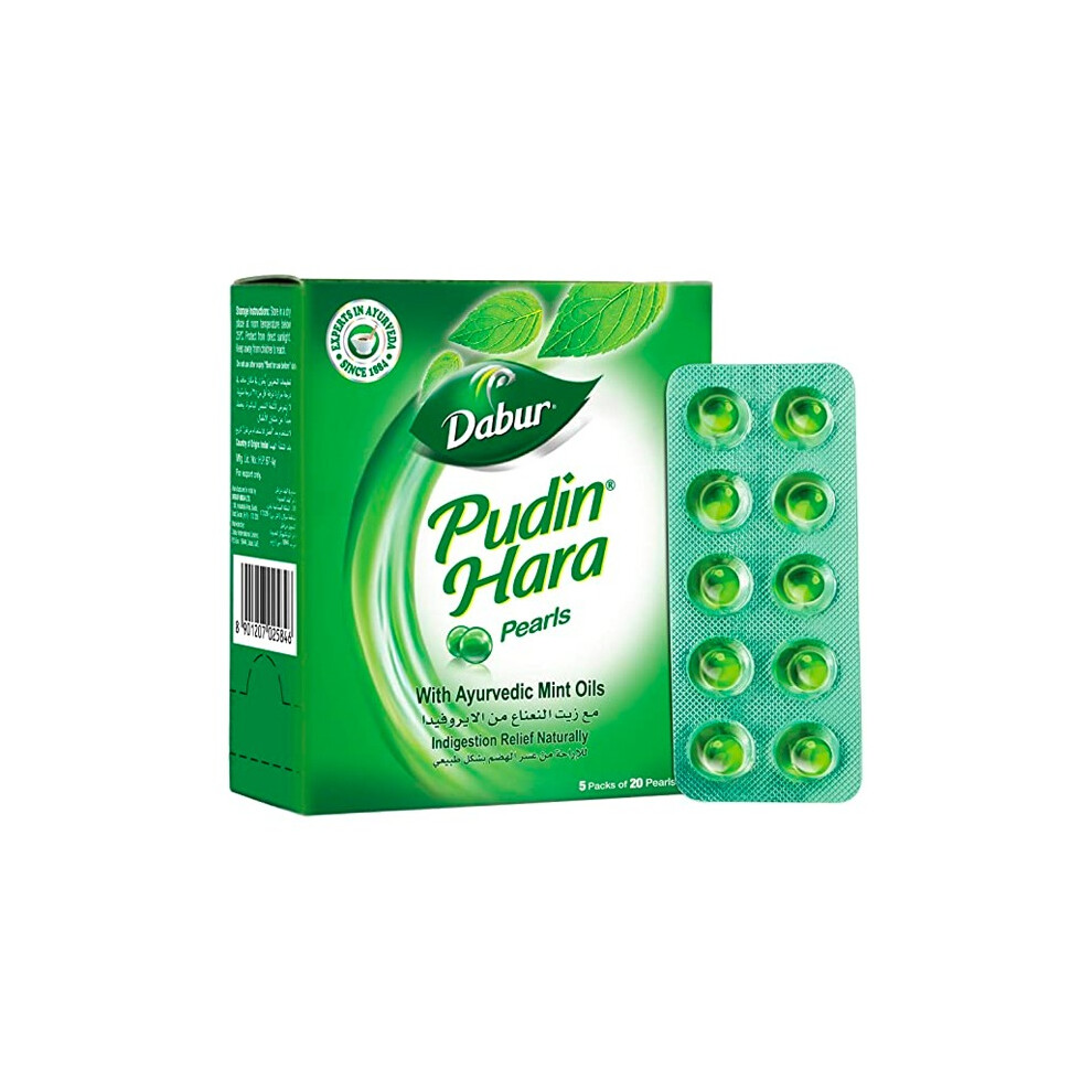 Dabur Phudin Hara 5x20's | Natural Digestive Aid for Gas, Bloating & Indigestion | Soothes stomach discomfort after meals