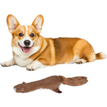 SPOT Skinneeez Plus Eichhörnchen-Hundespielzeug – Füllfrei, 2 Quietscher, Gummikörper, 38 cm, Zerr- und Kauspielzeug für Welpen und Hunde mit