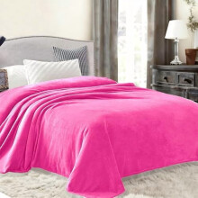 Fleece Blanket Twin Size for Bed, Super Soft and Warm, All Season Use, Cozy, Plush, Lightweight, 60x80 Inches Hot Pink