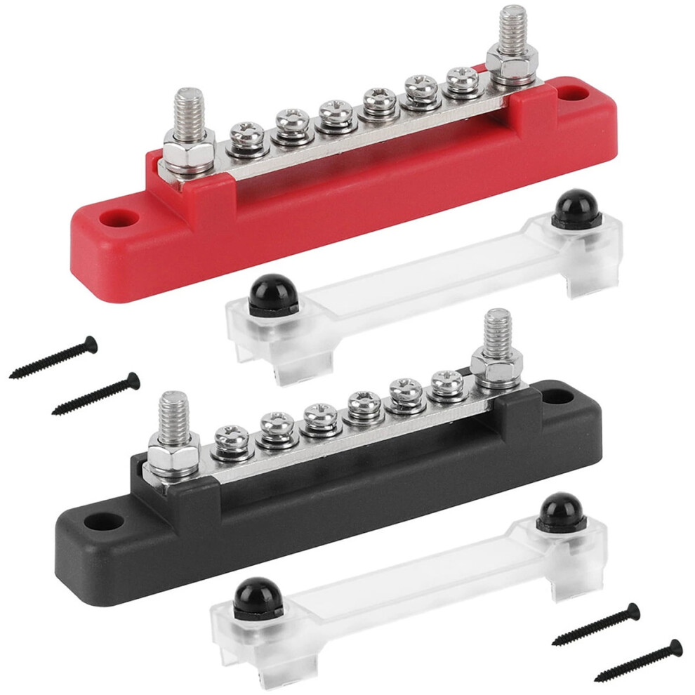 6 Way Bus Bar Terminal Block 300V Ac/48V Dc 130A Ac/150A Dc Power Distribution Block Bus Bar 9450273850924